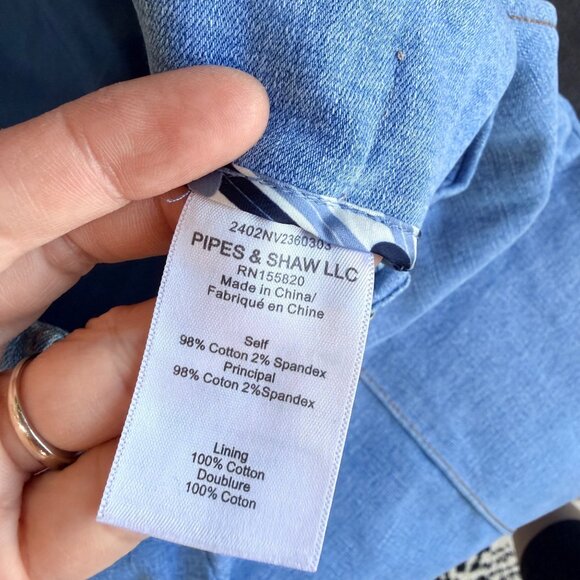 Veronica Beard Kean Crop Denim Pants, blue, Size 10 k54 - Picture 11 of 12